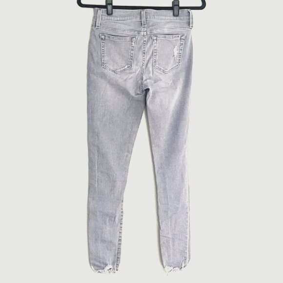 Joe's Distressed Gray Distressed Ankle Jeans with Raw Hem - Size 25 - Picture 2 of 9